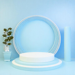 Blue 3D Background display product