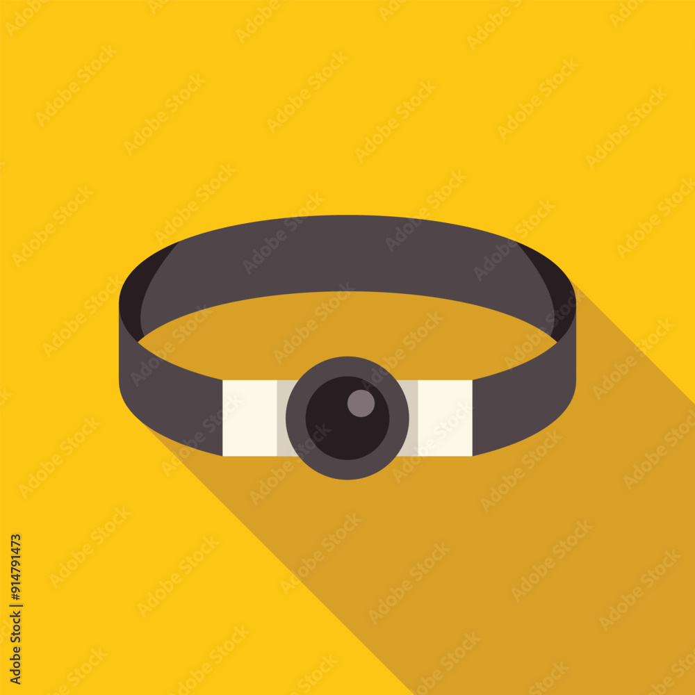 Poster black headlamp with elastic band, for working or exploring in the dark