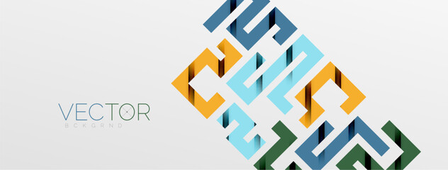 Color bend lines with shadow texture effect. Vector Illustration For Wallpaper, Banner, Background, Card, Book Illustration, landing page