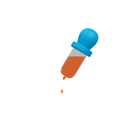 3d illustration color picker pipette