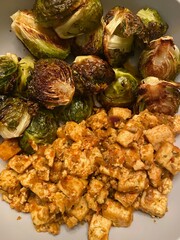 Brussels sprouts with tofu
