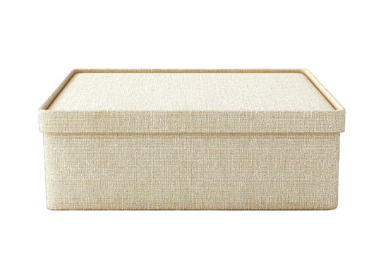 Stylish beige storage box made of fabric, perfect for organizing and decluttering any space elegantly.