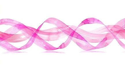 Fototapeta premium pink ribbon isolated on white