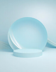 Blue 3D Background display product
