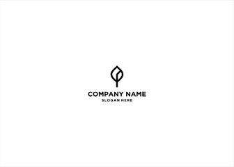 p leaf logo vector design template