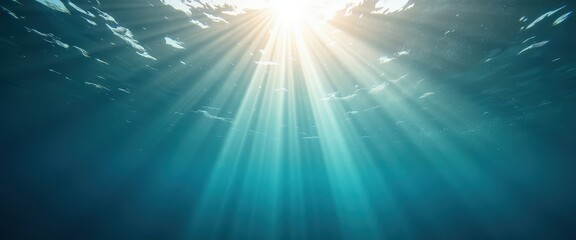 Fototapeta premium Underwater Sunlight Rays.