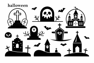 Fototapeta premium Set icon for halloween event or your design event