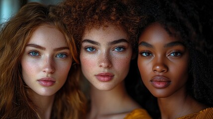 Portrait Of Multi-Ethnic Women Celebrating International Women'S Day