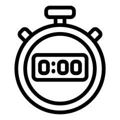 Icon of a stopwatch used for timing in aquatic sports.