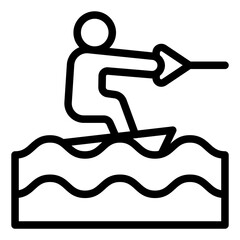 Icon of wakeboarding, a popular aquatic board sport.