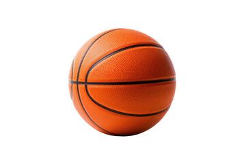 A basketball is shown in a white background