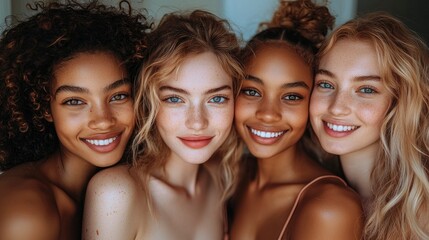 Obraz premium Multi-Cultural Friendship, Showing Unity And Joy