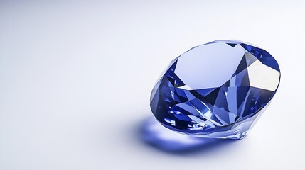 Natural Sapphire gemstone Jewel or gems on white background : Generative AI