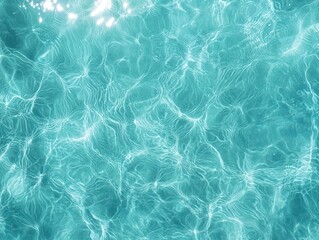 Obraz premium Serene turquoise water surface with ripples