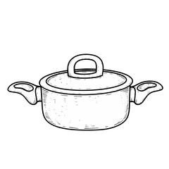 Sketch stainless steel pan