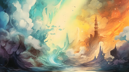 Prophecies Fantasy Watercolor Style