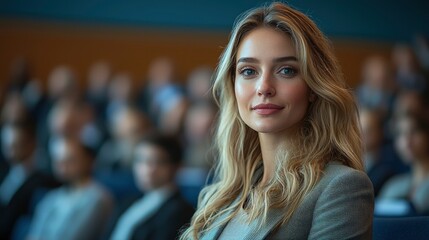 A Dynamic Scene Of A Businesswoman Receiving A Standing Ovation During A Meeting, Exuding Confidence And Recognition For Her Accomplishments, Epitomizing Leadership And Triumph