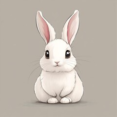 Obraz premium cute bunny cartoon illustration