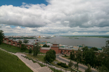 View of the Volga River from the Nizhny Novgorod Kremlin.