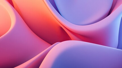 Fototapeta premium Minimalist 3D abstract background with smooth geometric forms and soft gradients, modern design