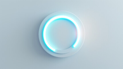 水色のライトが光る輪のシンプルデザイン_Simple design with a ring of light blue lights