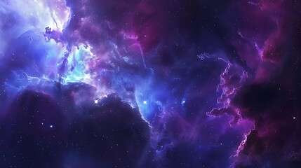 Cosmic Clouds of Purple and Blue