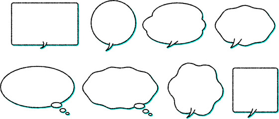 Manga, comics, speech bubbles, cute, impressions, easy to use