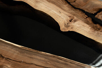 Expensive vintage furniture. The table is covered with epoxy resin and varnished. Luxury quality...
