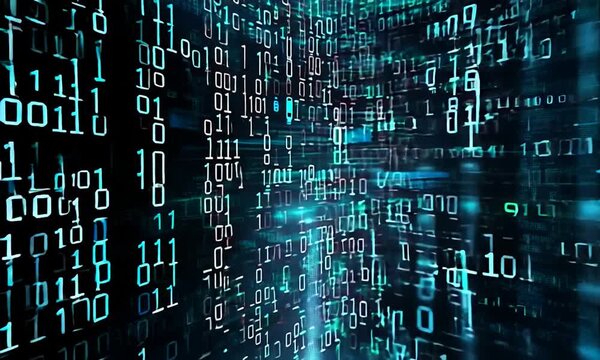 Abstract binary background for hackathon and other digital events.4