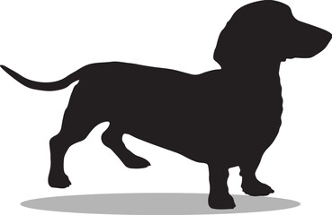 Dachshunds Silhouette, Dachshunds Vector Silhouette, Dachshunds cartoon Silhouette, Dachshunds illustration, Dachshunds icon Silhouette, Dachshunds Silhouette illustration