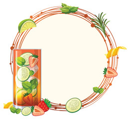 Refreshing Summer Fruit Drink Illustration