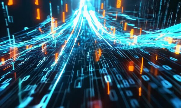 Lines of digital data code