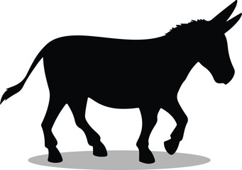 Donkey Silhouette, Donkey Vector Silhouette, Donkey cartoon Silhouette, Donkey illustration, Donkey icon Silhouette, Donkey Silhouette illustration