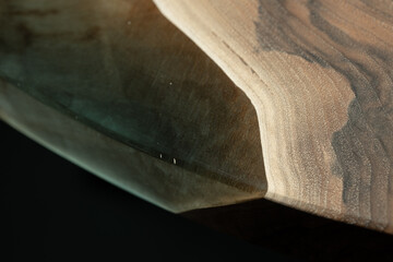 Expensive vintage furniture. The table is covered with epoxy resin and varnished. Luxury quality...