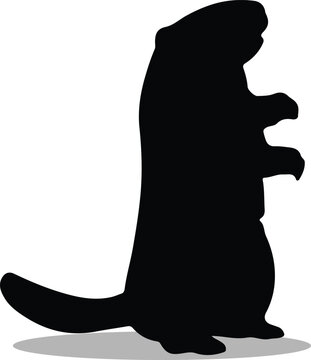 Gophers Silhouette, Gophers Vector Silhouette, Gophers cartoon Silhouette, Gophers illustration, Gophers icon Silhouette, Gophers Silhouette illustration
