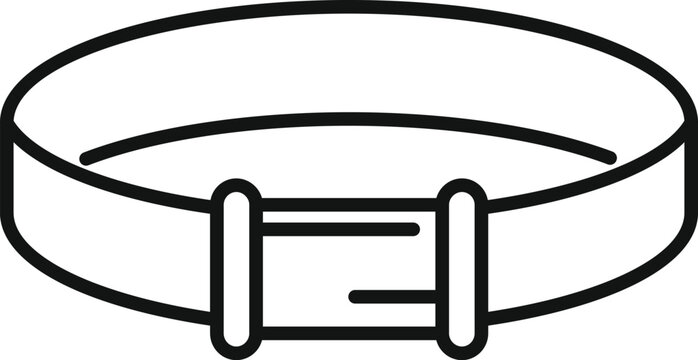 recommend clip art: Simple belt icon representing the concept of fashion accessory