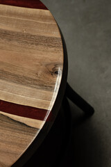 Expensive vintage furniture. The table is covered with epoxy resin and varnished. Luxury quality...