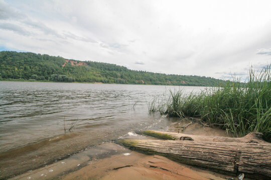Volga River coast, Nizhny Novgorod, Russia.