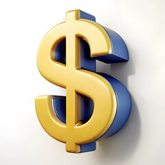 Obraz premium Dollar Currency 3D Model for Business Symbol Design