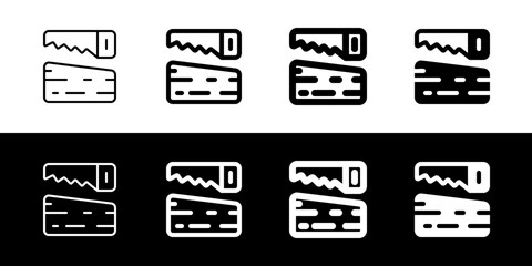 Editable wood saw, wooden plank, lumber, timber vector icon. Construction, tools, industry. Part of a big icon set family. Perfect for web and app interfaces, presentations, infographics, etc