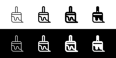 Editable paint brush, wall, house, painting, rennovation vector icon. Construction, tools, industry. Part of a big icon set family. Perfect for web and app interfaces, presentations, infographics, etc
