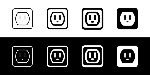 Editable electric socket, plug, electricity, electronics vector icon. Construction, tools, industry. Part of a big icon set family. Perfect for web and app interfaces, presentations, infographics, etc