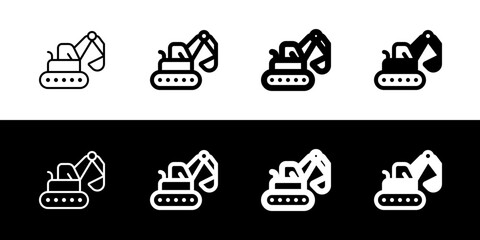 Editable excavator, tractor, machine, digger, loader vector icon. Construction, tools, industry. Part of a big icon set family. Perfect for web and app interfaces, presentations, infographics, etc