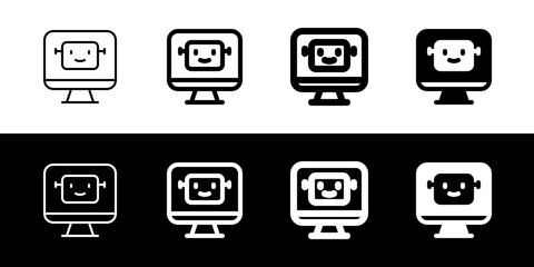 Editable smart assistant, bot vector icon. AI technology, artificial intelligence, computer. Part of a big icon set family. Perfect for web and app interfaces, presentations, infographics, etc