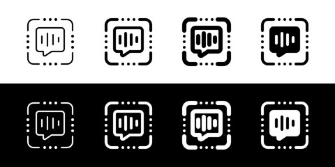 Editable speech recognition, voice scan vector icon. AI technology, artificial intelligence. Part of a big icon set family. Perfect for web and app interfaces, presentations, infographics, etc