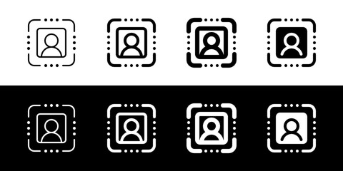 Editable user recognition, face, scan vector icon. AI technology, artificial intelligence, computer. Part of a big icon set family. Perfect for web and app interfaces, presentations, infographics, etc