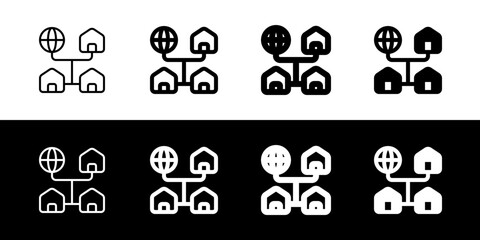 Editable local, home, network, LAN, connection vector icon. Remote work, job, profession, freelance. Part of a big icon set family. Perfect for web and app interfaces, presentations, infographics, etc