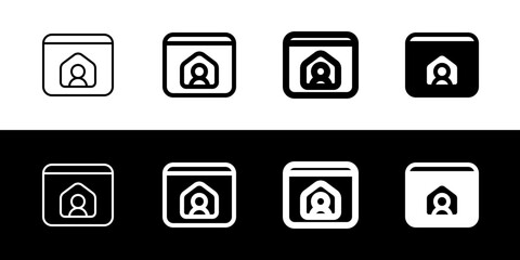 Editable personal website, online portfolio, freelancer vector icon. Remote work, job, profession. Part of a big icon set family. Perfect for web and app interfaces, presentations, infographics, etc