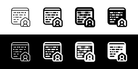 Editable in house programmer, website, coding vector icon. Remote work, job, profession, freelance. Part of a big icon set family. Perfect for web and app interfaces, presentations, infographics, etc