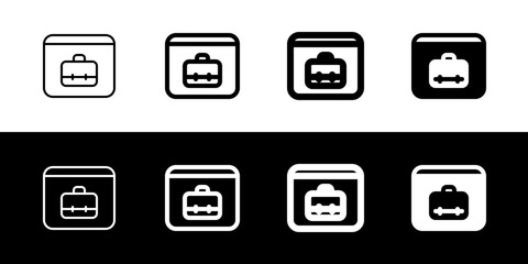 Editable job search, website, briefcase, online portfolio vector icon. Business, work, office. Part of a big icon set family. Perfect for web and app interfaces, presentations, infographics, etc